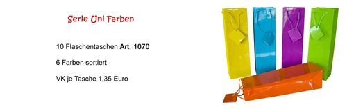 Flaschentaschen Serie Uni Farben (Art. 1070)